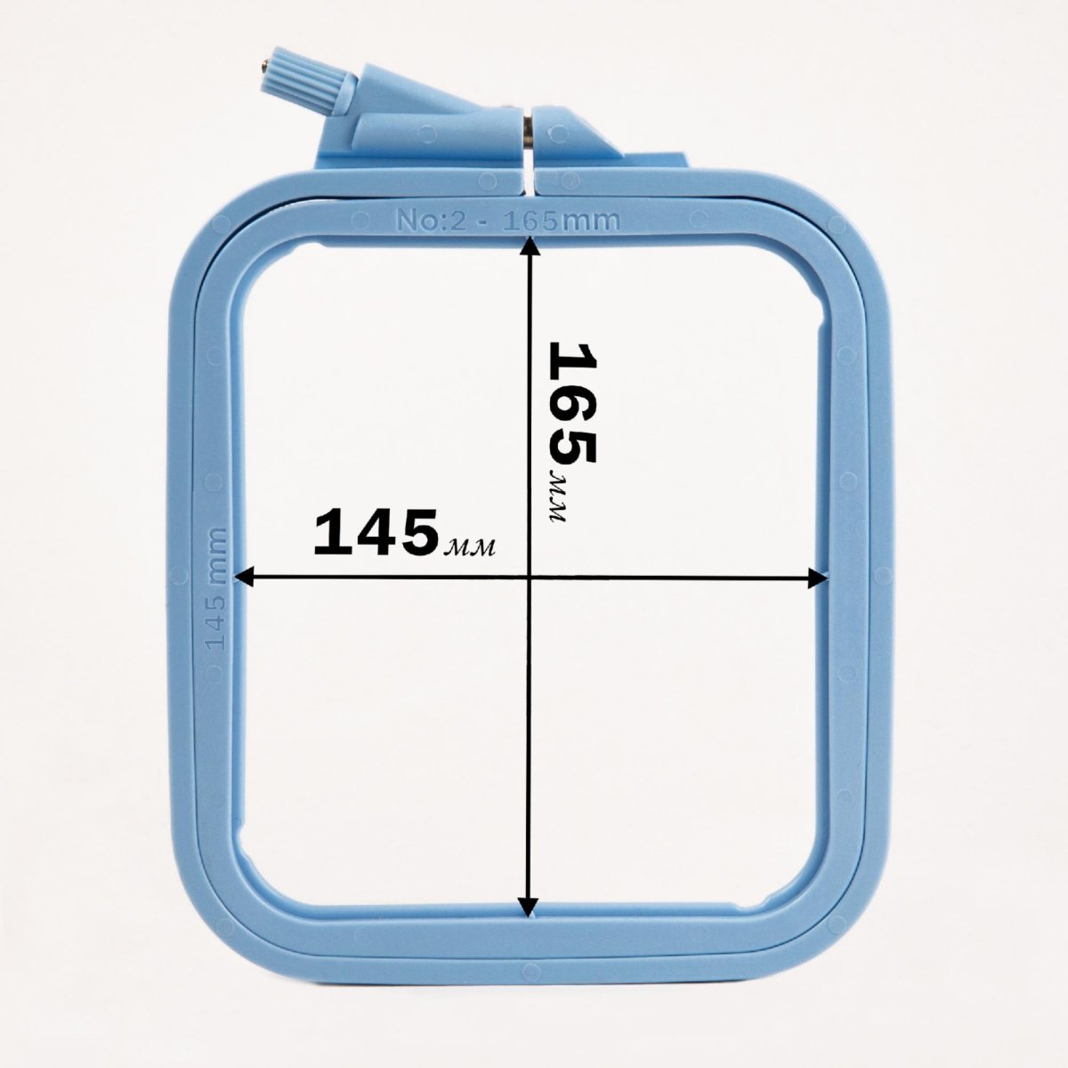 Nurge plastic rectangular embroidery hoop with screw.