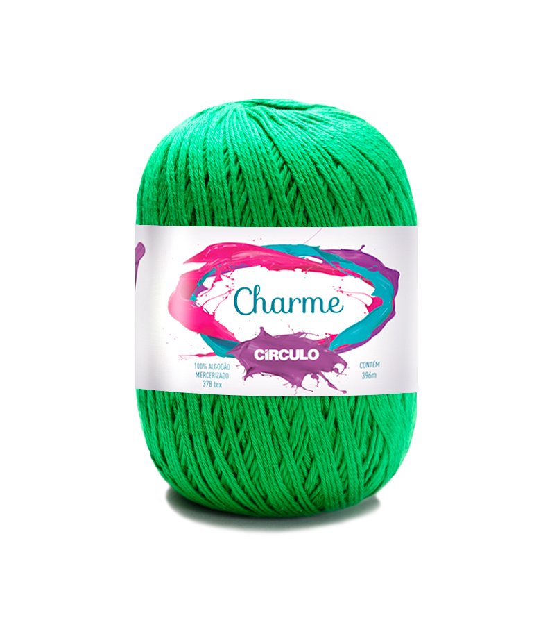 Detail of crocheted item using Circulo CHARME Cotton Yarn.