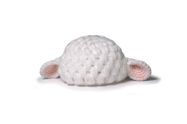 Circulo Amigurumi Kit Sheep - tools and yarn on table.