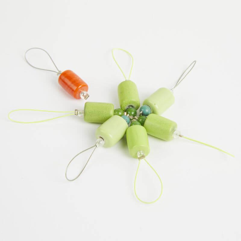 KnitPro NEW ZOONI Stitch Markers in Coloured Beads Holly