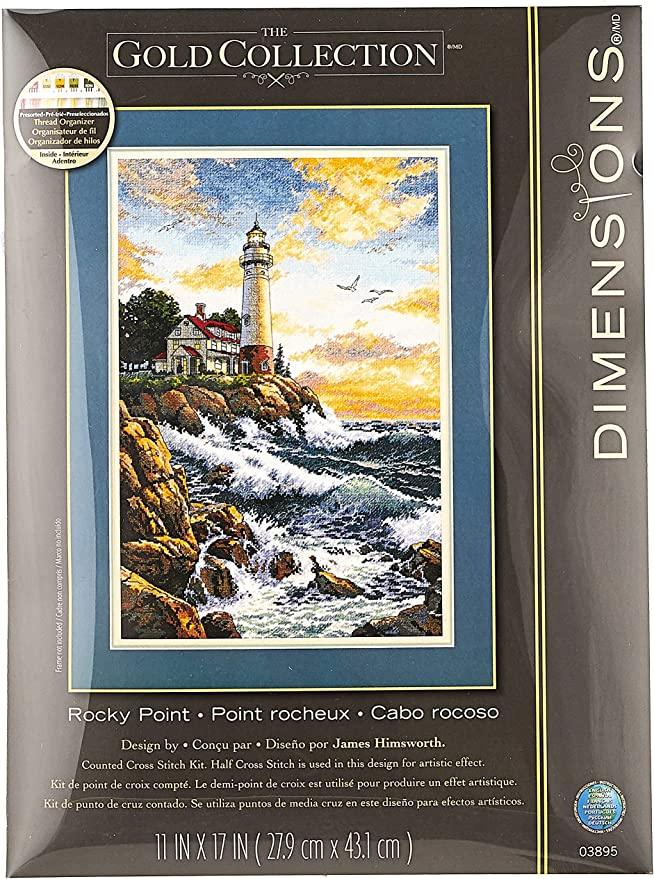 Dimensions Gold Collection Rocky Point kit, ivory Aida.