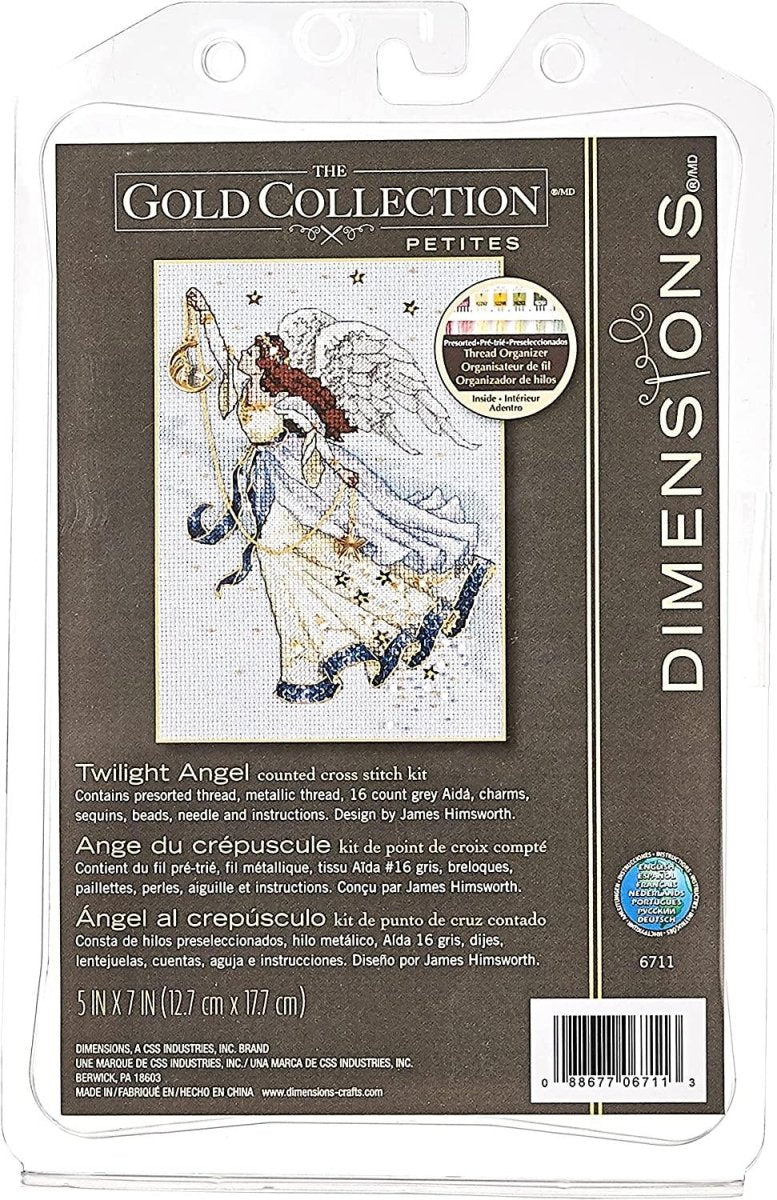 Dimensions TWILIGHT ANGEL Kit, Dove Grey Aida