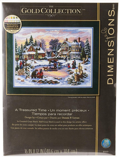 DIMENSIONS  A TREASURED TIME Counted Cross Stitch Kit count dove grey Aida