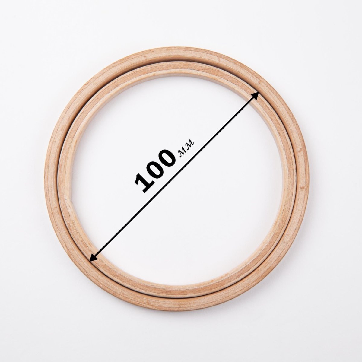 Nurge polished beech hoop with depth, no screws.