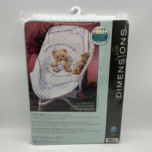 DIMENSIONS Cuddly Bear Quilt cross stitch kit.