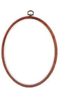 Flexible OVAL hoop with woodgrain.