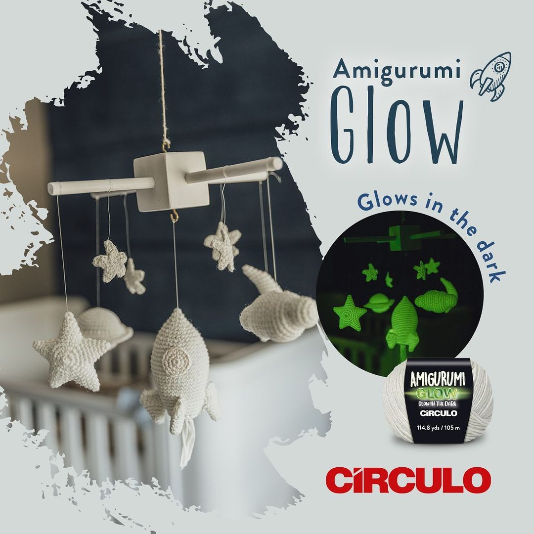 AMIGURUMI GLOW Yarn by Circulo for amigurumi.