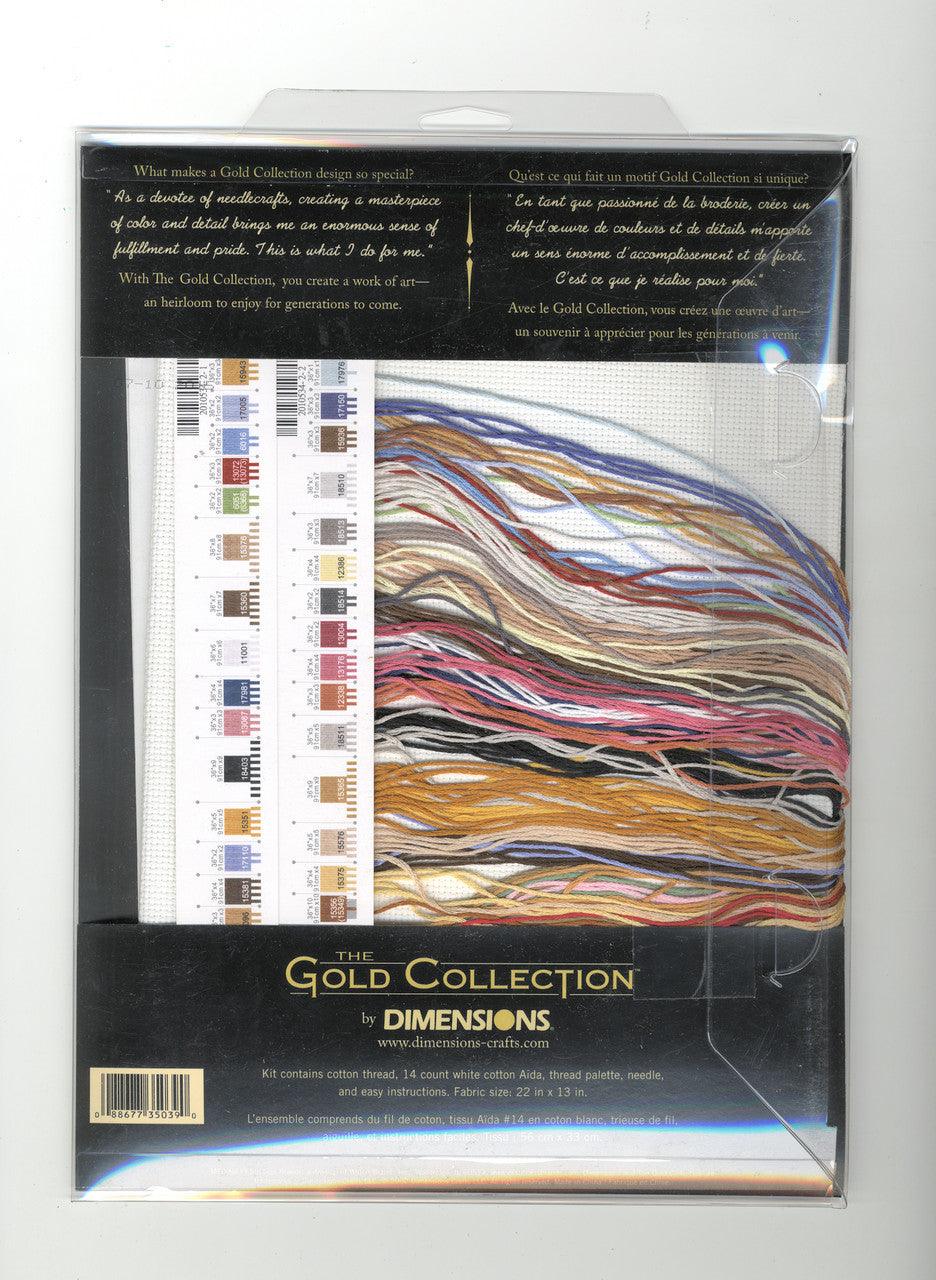 DIMENSIONS Gold Collection Counted Cross Stitch Kit count white cotton Aida  A ROW OF LOVE  