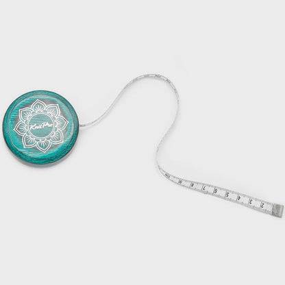 Teal Wooden Case Tape Measure by KnitPro