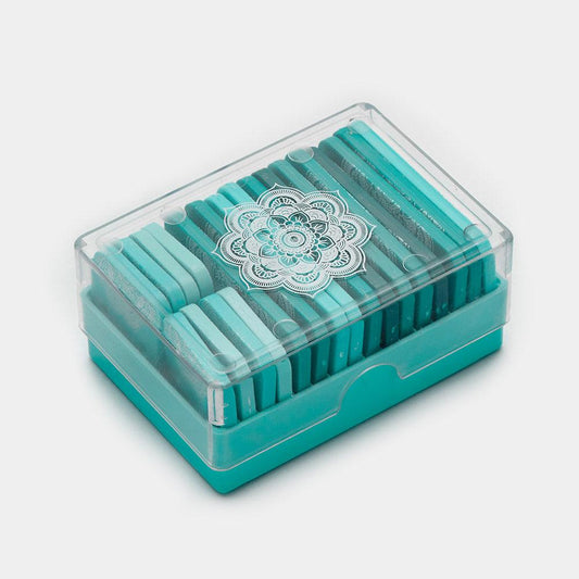 KnitPro Mindful Blockers in serene turquoise, ideal for perfect edges.