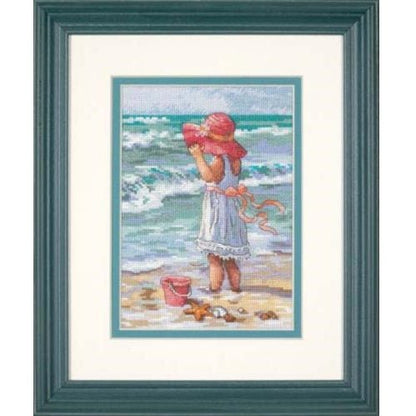 Girl at the Beach cross stitch kit by DIMENSIONS.