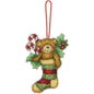 Counted cross stitch kit for a bear ornament with plastic canvas