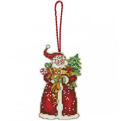 Santa Ornament cross-stitch kit, plastic canvas, Dimensions.