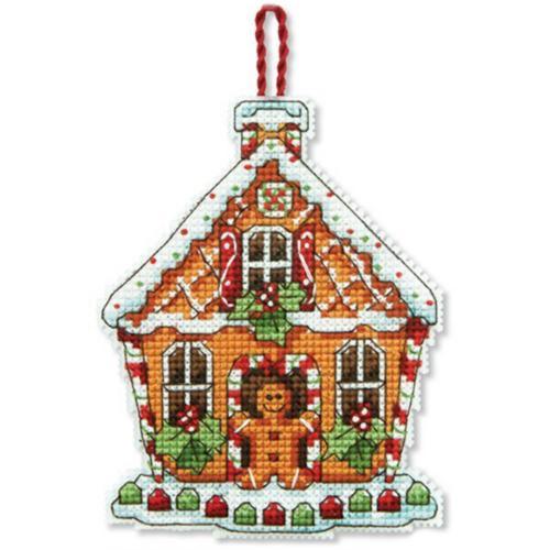 Gingerbread House Ornament counted cross stitch kit.