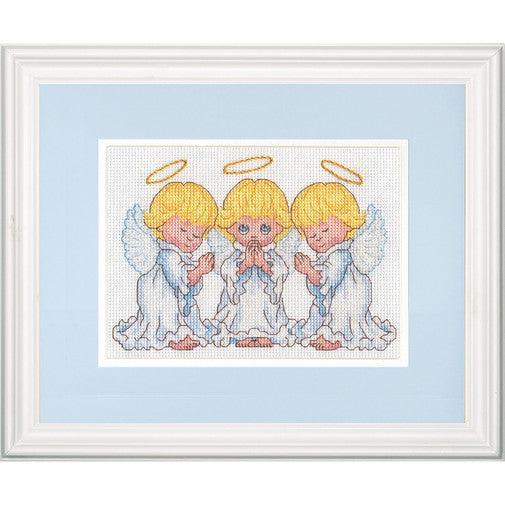 LITTLE ANGELS Counted Cross Stitch Kit on white Aida by Dimensions