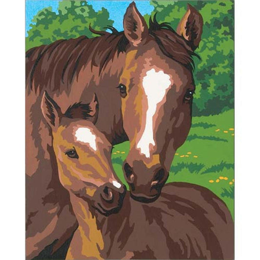 Dimensions Paintworks Pony and Mother paint by number kit.