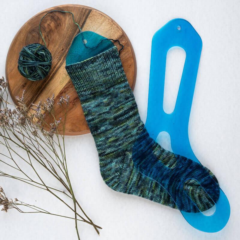 KnitPro Aqua Sock Blockers for precise blocking.