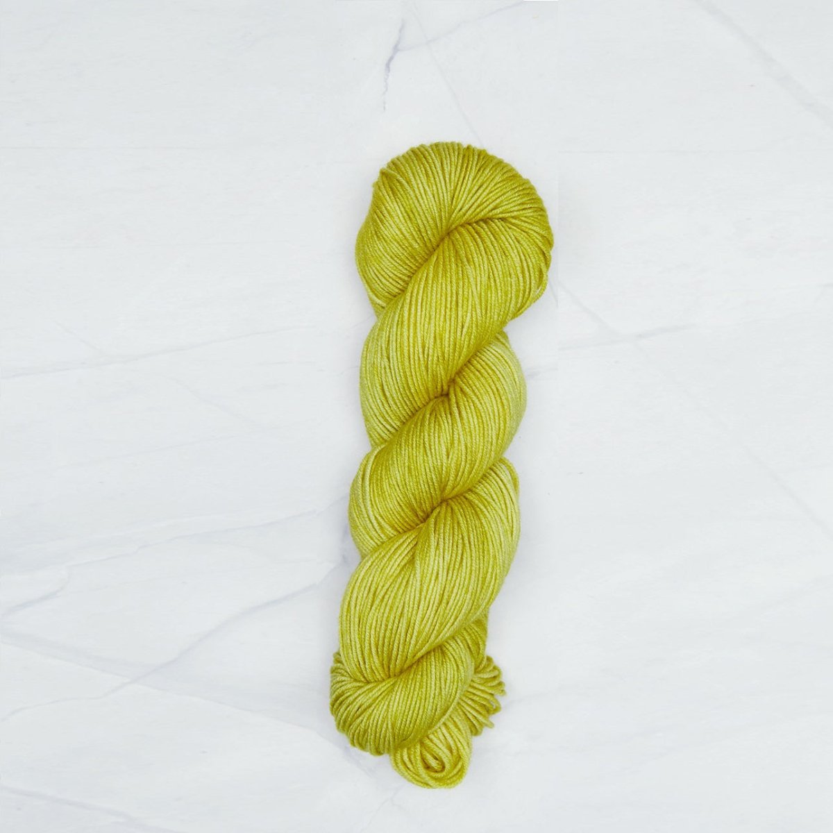 Pistachio Symfonie yarn, hand-dyed Superwash Merino.