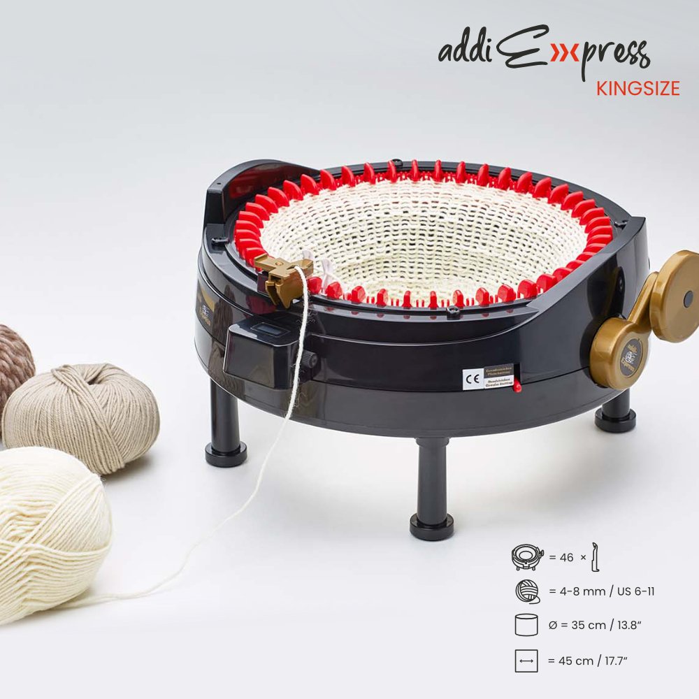 addiExpress King Size Knitting Machine - Create Larger Projects Fast - Leo Hobby Marketplace