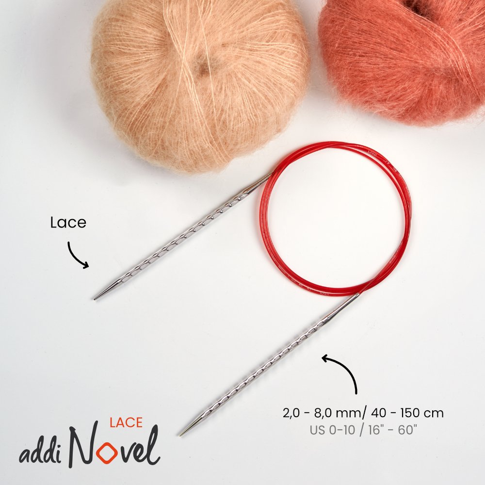 addiNovel Lace Circular Knitting Needle - Ergonomic Square Design - Leo Hobby Marketplace