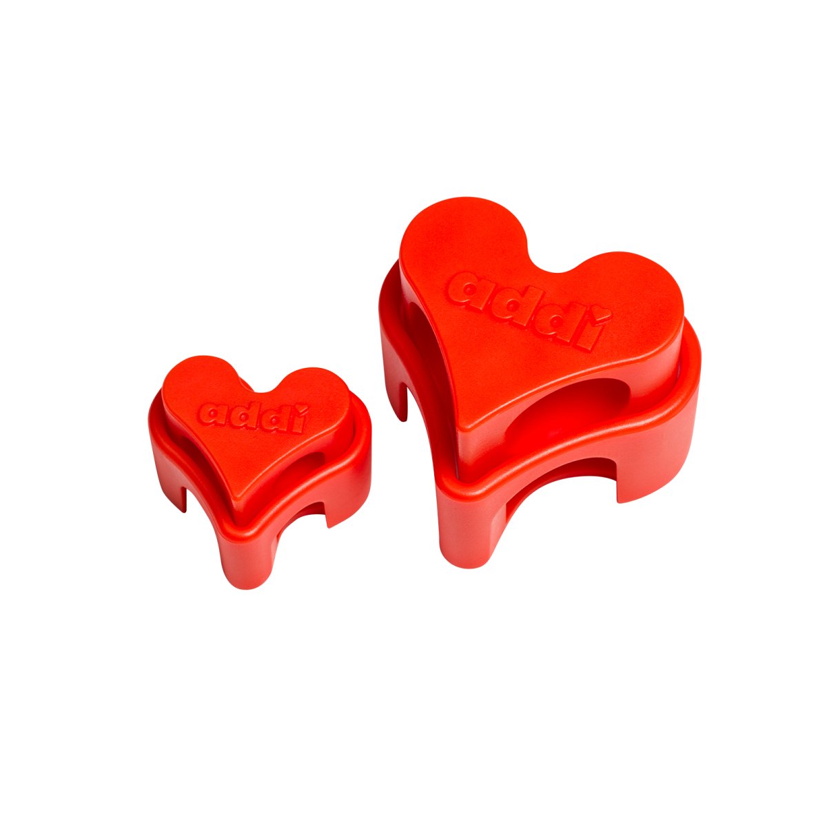 addiToGo Stitch Securing Heart Set - 2 - Piece Needle Stoppers for Knitting - Leo Hobby Marketplace