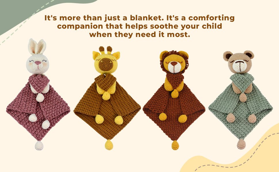 Circulo Amigurumi Crochet Kit - Lovey Blanket - All Included, Easy Instructions - Crochet Set for Intermediate - Animal Crochet Kit, Premium Amigurumi Yarn for Crocheting - Giraffe - Leo Hobby Marketplace