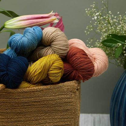 Symfonie Yarns | FLORA  Naturally Dyed Superwash Merino - DK | OR Marigold (Semisolid Color)