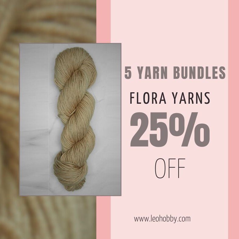 KnitPro Flora Symfonie Yarns in Sand Semisolid, a naturally dyed Merino DK delight.