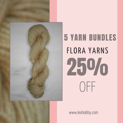KnitPro Flora Symfonie Yarns in Sand Semisolid, a naturally dyed Merino DK delight.