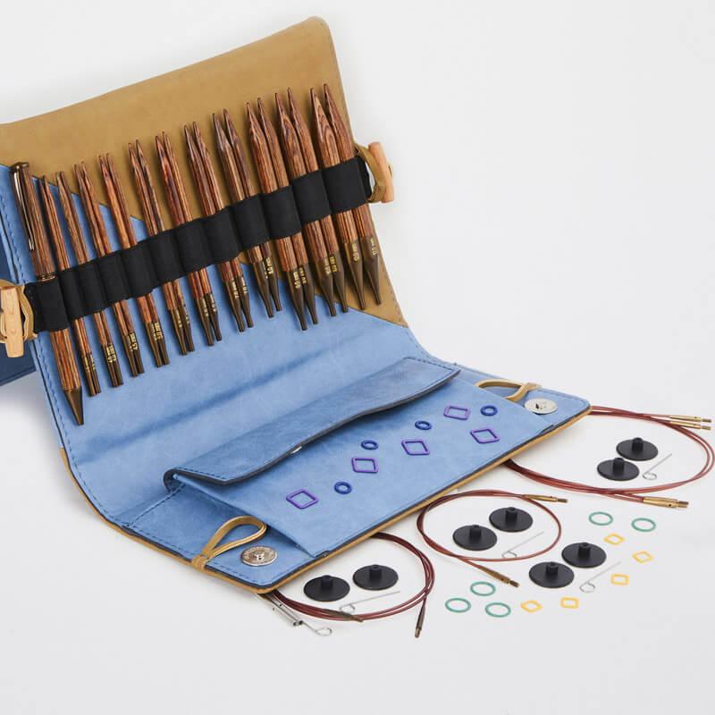 KnitPro Ginger Needles Set in a wooden case.