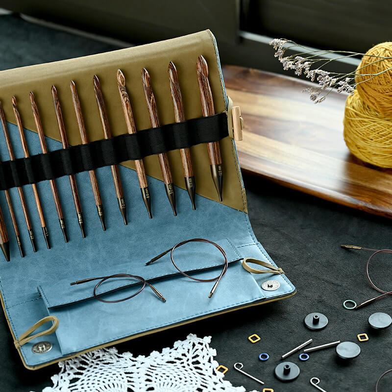 KnitPro Ginger Set, versatile tools for Afghan and Tunisian crochet.