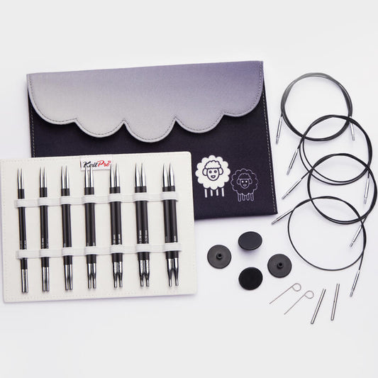 KnitPro Karbonz Deluxe Needle Set.