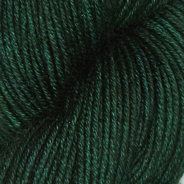 Semisolid Spinach Leaf Superwash Merino yarn.