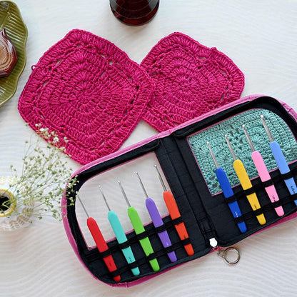 Colorful Single Ended Crochet Hooks by KnitPro, Waves Set