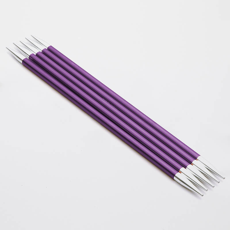 KnitPro Zing Straight Needles, double pointed and colorful