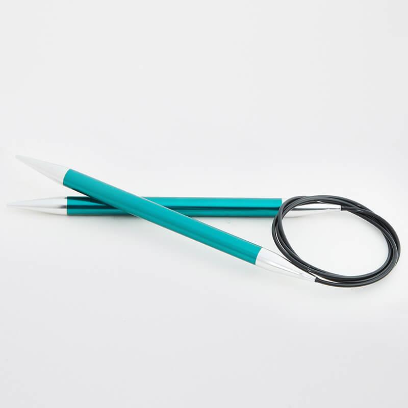 Zing Fixed Circular Needles by KnitPro, offering a variety of lengths for diverse knitting needs